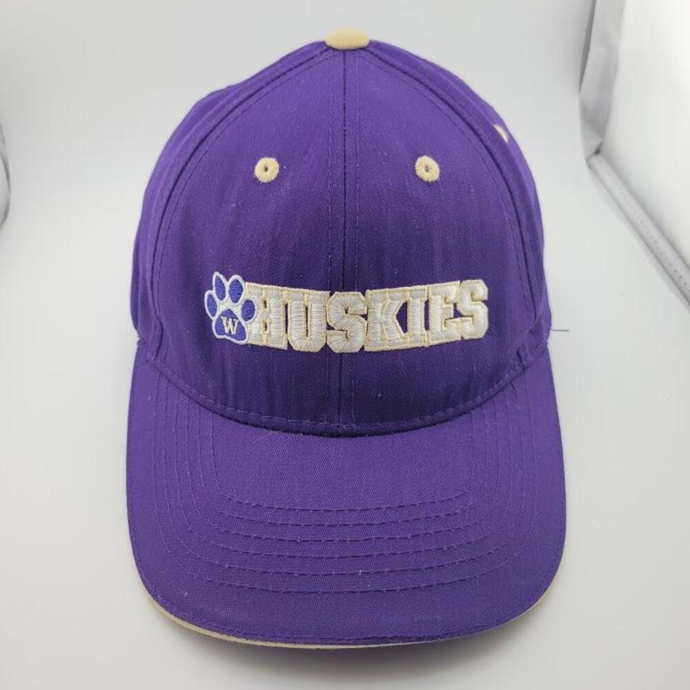 Washington Huskies Hat Cap Strap Back Mens Purple White NCAA College Football